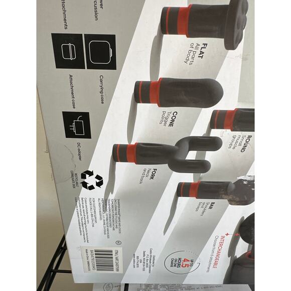 SHARPER IMAGE Power Percussion Deep Tissue Massager  With 6 Attachments - Picture 5 of 6